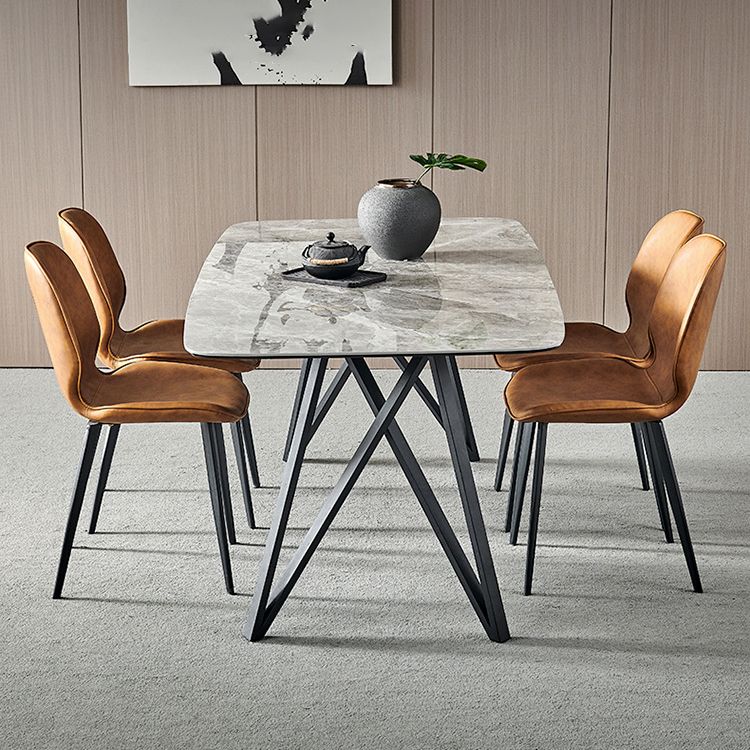 Sintered Stone Modern Rectangle Dining Table Grey Stone Top Table with 4 Legs Clearhalo ' dining_table' 'Dining Tables & Seating' 'Dining Tables' 'furn' 'furn_dining_table' 'Furniture' 'furniture_dining_table' 'Kitchen & Dining Furniture' 'kitchen&dining_furn' 'kitchen' 'kitchen_dining_table' 1200x1200_3f3cd1e3-9e6d-4bdb-af11-247d6a2b3827