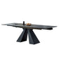 Modern Gray Dining Table Rectangle Sintered Stone Dining Table with Metal Base Clearhalo ' dining_table' 'Dining Tables & Seating' 'Dining Tables' 'furn' 'furn_dining_table' 'Furniture' 'furniture_dining_table' 'Kitchen & Dining Furniture' 'kitchen&dining_furn' 'kitchen' 'kitchen_dining_table' 1200x1200_3f3ed0ad-3660-4469-bbec-5d1b18dc224d