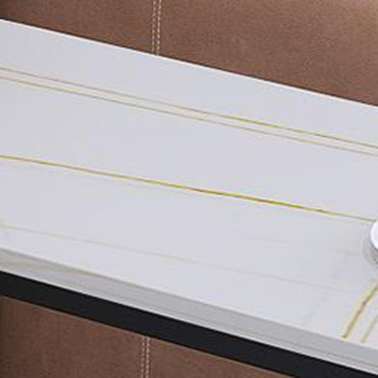 Modern Style Stone Bar Dining Table Rectangle Bar Table in White