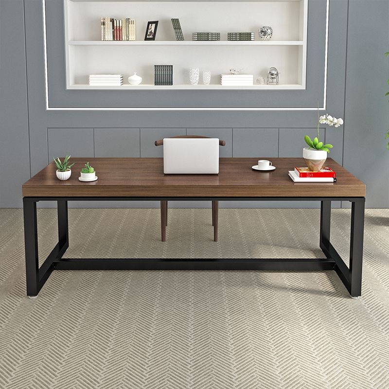 Bureau d'écriture en bois massif industriel 29.53 "bureau rectangulaire de haut avec les jambes en fer