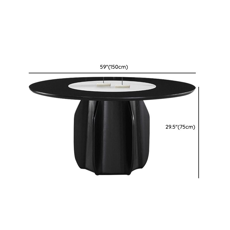 Set di tavoli da pranzo in legno massiccio 1/4/5/7 PE PEDESTAL TAVOLO PETTURA CON IMPOSTO