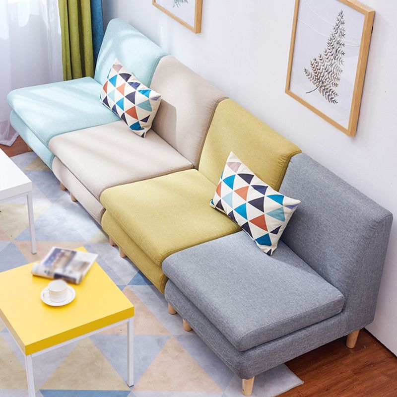 Modern Fabric Armless Settee Tight Back Standard Sofa for Living Room Clearhalo 'furn' 'furn_sofas' 'Furniture' 'furniture_sofas' 'Living Room Furniture' 'Sofa' 'sofas' 1200x1200_3f41cba5-6660-4b86-9b63-73fb5556d9a5
