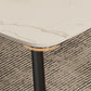 Contemporary Rectangular White Stone Dining Table with Steel Legs Clearhalo 'Dining Tables & Seating' 'Dining Tables' 'dining_table' 'furn' 'furn_dining_table' 'Furniture' 'Kitchen & Dining Furniture' 1200x1200_3f41d329-3216-45c3-8881-5398e2862c7d
