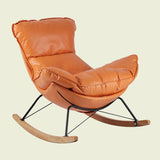 Chaise à bascule contemporaine tissu rembourré de chaise d'aile tufted back chaise à bascule bébé