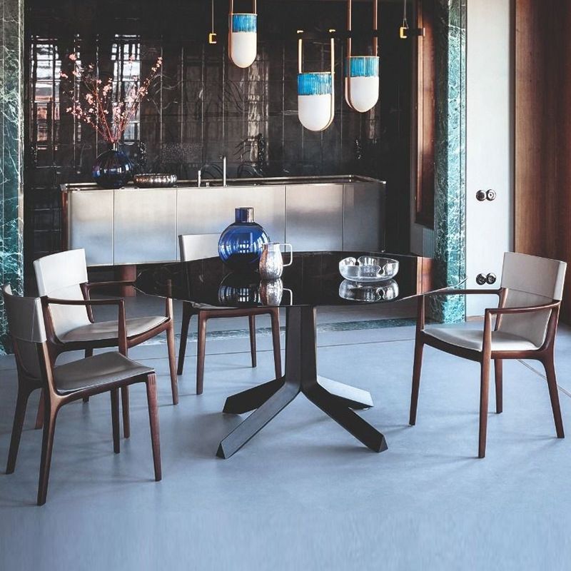 Contemporary Wood Side Dining Chairs Kitchen Home Chair with Upholstered