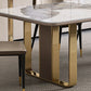 Traditional Luxury Sintered Stone Top Dining Table Rectangle Table With Metal Double Pedestal Clearhalo ' dining_table' 'Dining Tables & Seating' 'Dining Tables' 'furn' 'furn_dining_table' 'Furniture' 'furniture_dining_table' 'Kitchen & Dining Furniture' 'kitchen&dining_furn' 'kitchen' 'kitchen_dining_table' 1200x1200_3f44c91b-d7b2-4eaa-993d-4e30953f2f3f