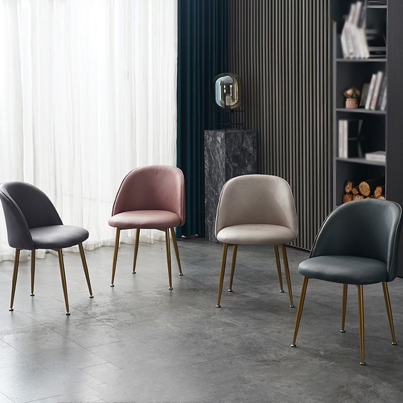 Glam Dining Side Chairs for Home Use Cushioned Armless Chair with Gold Legs Clearhalo ' kitchen&dining_furn' 'Dining Chairs' 'Dining Tables & Seating' 'dining_chair' 'furn' 'furn_dining_chair' 'Furniture' 'furniture_dining_chair' 'Kitchen & Dining Furniture' 'kitchen' 1200x1200_3f450e23-c475-4485-95ae-0b22a2cf0174