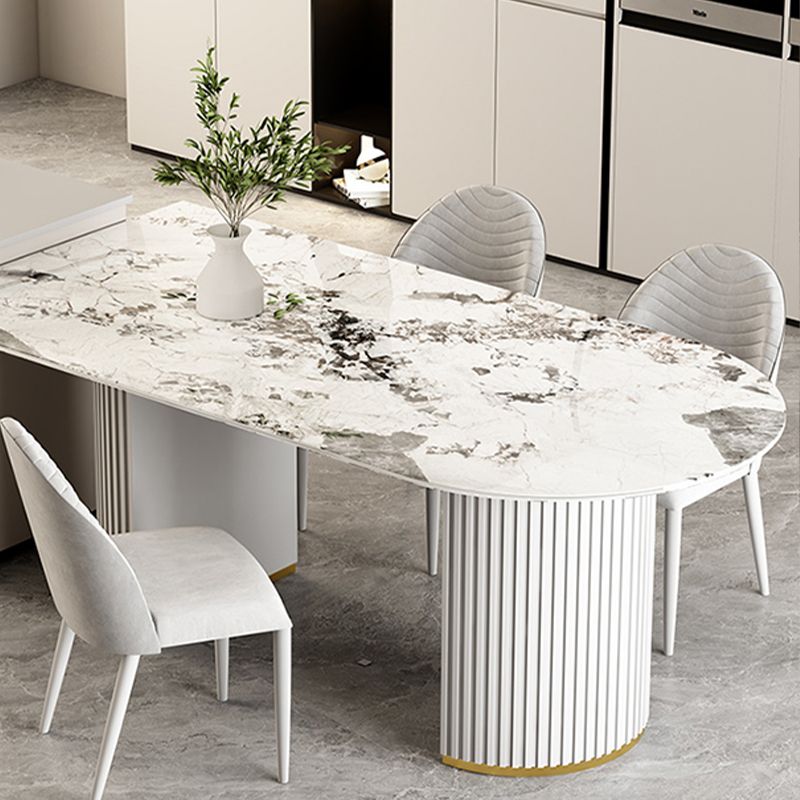 Free Form Sintered Stone Dining Table Luxury Table with Double Pedestal Clearhalo ' dining_table' 'Dining Tables & Seating' 'Dining Tables' 'furn' 'furn_dining_table' 'Furniture' 'furniture_dining_table' 'Kitchen & Dining Furniture' 'kitchen&dining_furn' 'kitchen' 'kitchen_dining_table' 1200x1200_3f45aa6b-a3f9-45cc-befd-016f829f14f5