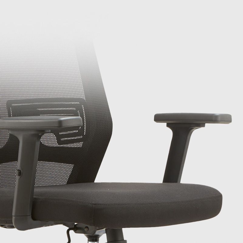 Modern Office Chair Adjustable Seat Height Black Desk Chair with Wheels Clearhalo 'furn' 'furn_office_chair' 'Furniture' 'Office Chairs' 'Office Furniture' 'office_chair' 1200x1200_3f4634fe-e31b-40b9-b8ed-bc6e6a871a87