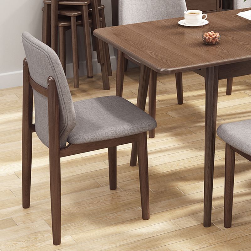 Scandinavian Style Linen Dining Chairs Solid Back Chair for Home Clearhalo 'Dining Chairs' 'Dining Tables & Seating' 'dining_chair' 'furn' 'furn_dining_chair' 'Furniture' 'Kitchen & Dining Furniture' 1200x1200_3f469e83-d825-4ad2-baf3-bc3dd6d80e57