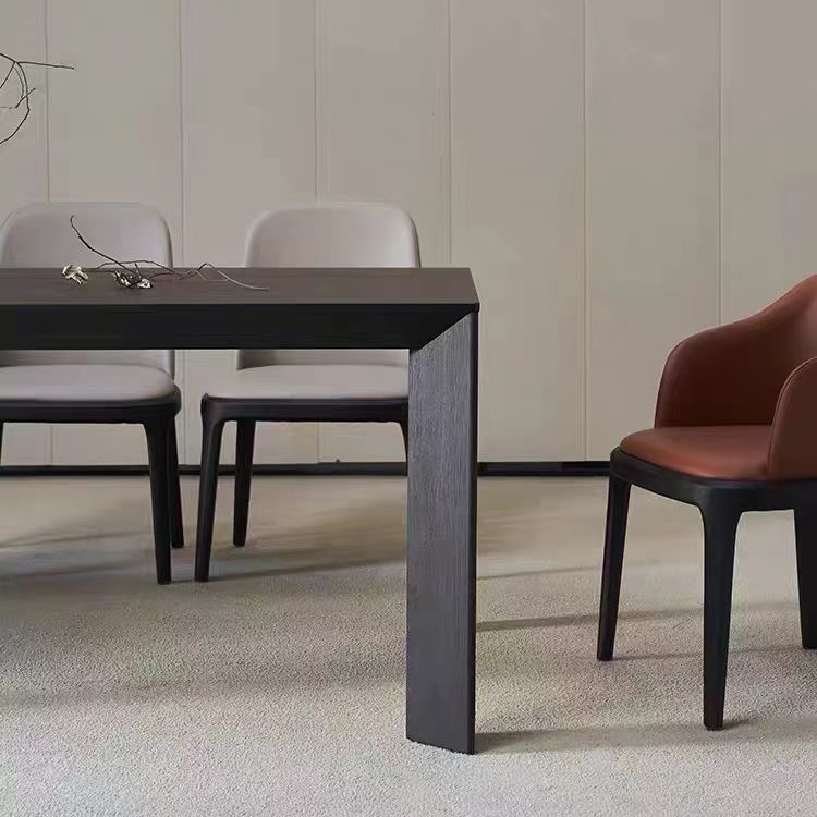 Modern Rectangle Dining Site Table Black Solid Wood 4 Legs Dining Table Clearhalo 'Dining Tables & Seating' 'Dining Tables' 'dining_table' 'furn' 'furn_dining_table' 'Furniture' 'Kitchen & Dining Furniture' 1200x1200_3f46ff54-5f06-49e6-b3da-18436a973811