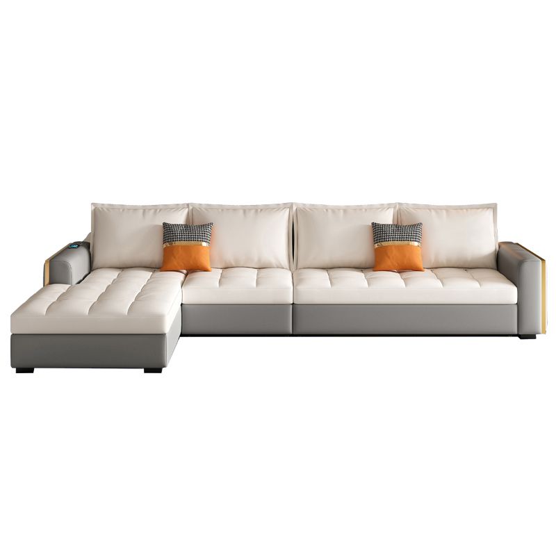 Stain Resistant Sofa Bed USB Charging Convertible Sectional with Storage Clearhalo 'furn' 'furn_sectionals' 'Furniture' 'Living Room Furniture' 'Sectionals' 1200x1200_3f478a18-c4f3-4faa-8d9c-a6cdfad23db6