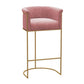 Nordic Design Upholstered Bar Stools for Home Use Luxury Low Back Round Stools Clearhalo 'Bar Furniture' 'Bar Stools' 'bar_stools' 'furn' 'furn_bar_stools' 'Furniture' 'furniture_bar_stools' 'Kitchen & Dining Furniture' 1200x1200_3f4a5049-4ab5-46b5-a42f-60cf6177fb6e