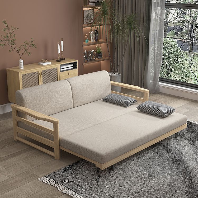 Scandinavian Wood Futon Sleeper Divano Pillow Back Futon e materasso