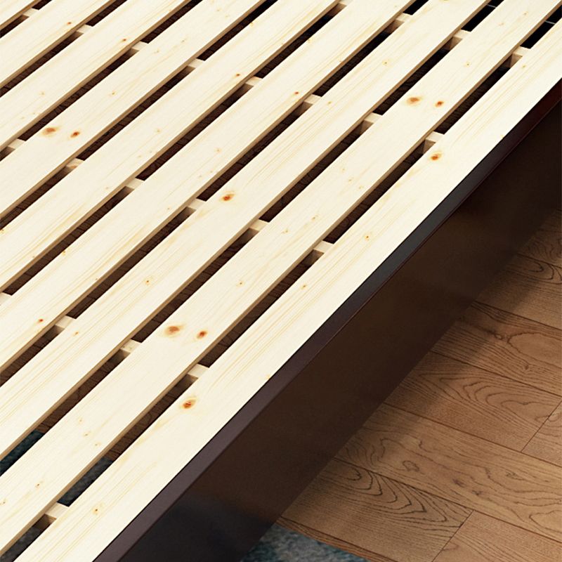 84.65 inch Wide Mid-century Bed Frame Rubberwood Bed with Upholstered Headboard Clearhalo 'Bedroom Furniture' 'Beds' 'furn' 'furn_beds' 'Furniture' 1200x1200_3f4b5188-e5d8-4696-a1a7-ea05fa65c9e2