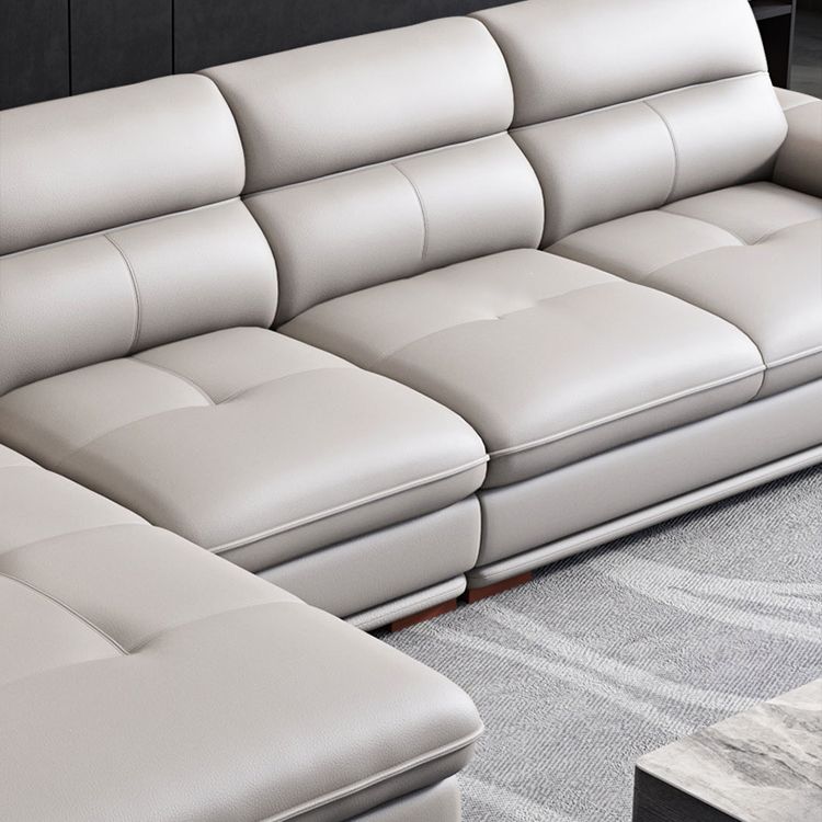 Contemporary Pillow Top Arms Sectional with Cushion Back 35.43" for Living Room Clearhalo 'furn' 'furn_sectionals' 'Furniture' 'furniture_sectionals' 'kitchen' 'kitchen_sectionals' 'Living Room Furniture' 'Sectionals' 1200x1200_3f4c578b-6481-47d9-8912-91a108aed3d0