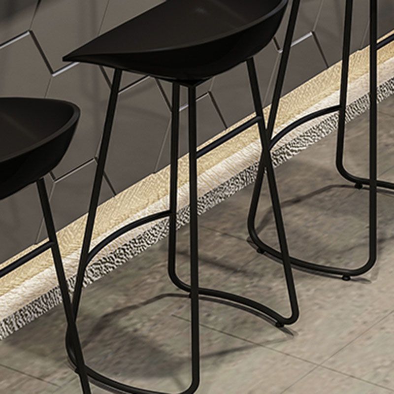 Modern Armless Backrest Counter Stool Iron Dessert Shop Bar Stool with Plastic Seat Clearhalo 'Bar Furniture' 'Bar Stools' 'bar_stools' 'furn' 'furn_bar_stools' 'furniture_bar_stools' 'Kitchen & Dining Furniture' 'kitchen&dining_furn' 'kitchen' 'kitchen_furn' Furniture' 1200x1200_3f4cacf9-4527-44eb-8acb-50982d80720c