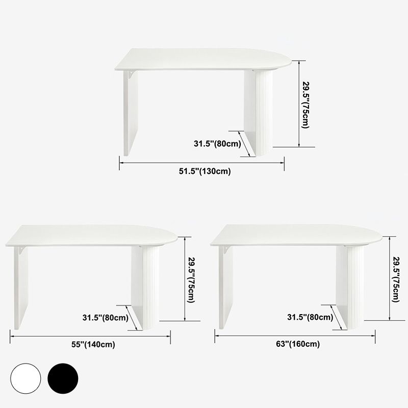 Contemporary Dining Table Sintered Stone Table with Double Pedestal for Dining Clearhalo ' dining_table' 'Dining Tables & Seating' 'Dining Tables' 'furn' 'furn_dining_table' 'Furniture' 'furniture_dining_table' 'Kitchen & Dining Furniture' 'kitchen&dining_furn' 'kitchen' 'kitchen_dining_table' 1200x1200_3f4cca7c-e0fb-4194-90c5-8808536010dd