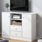 Contemporary TV Stand Console Wooden TV Stand with Drawers and Doors , 12" D X 31.5" H Clearhalo 'furn' 'furn_tv_stands_entertainment_centers' 'Furniture' 'Living Room Furniture' 'TV Stands & Entertainment Centers' 'TV Stands & Media Storage Furniture' 'tv_stands_entertainment_centers' 1200x1200_3f4d5a53-f6b8-452b-bcc5-3cadec3b04ba