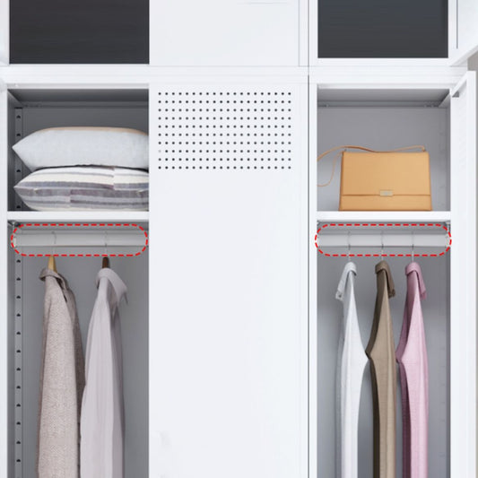 Metallic Finish Cabinet with Legs Contemporary Metal Wardrobe for Home Clearhalo 'Armoires & Wardrobes' 'armoires_wardrobes' 'Bedroom Furniture' 'furn' 'furn_armoires_wardrobes' 'Furniture' 1200x1200_3f4dd4f5-e9ed-43f0-92e8-e705a41c3b5b