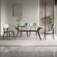 Industrial Dinner Table Stone Rectangle Dining Site Table in Grey