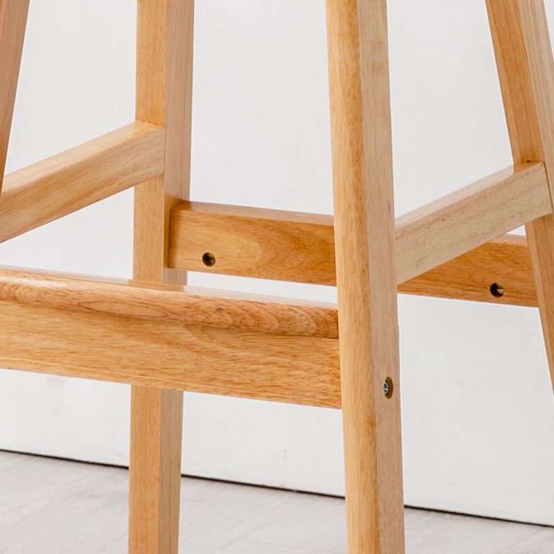Solid Wood Modern Bar Stool Saddle Seat Backless Indoor Stool with Wood Legs Clearhalo 'Bar Furniture' 'Bar Stools' 'bar_stools' 'furn' 'furn_bar_stools' 'furniture_bar_stools' 'Kitchen & Dining Furniture' 'kitchen&dining_furn' 'kitchen' 'kitchen_furn' Furniture' 1200x1200_3f4f84c8-25e2-4424-8303-dad28a129b47