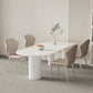Contemporary White Color Faux Marble Dinner Table with 3 Legs Clearhalo 'Dining Tables & Seating' 'Dining Tables' 'dining_table' 'furn' 'furn_dining_table' 'Furniture' 'Kitchen & Dining Furniture' 1200x1200_3f504cc1-15bc-47fe-a882-141c9d509d5c