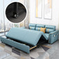 32.67 "Alto Faux Leather Sleeper Nordic Styled Sofa Bed in Blue