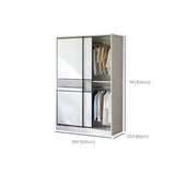 Sliding Wardrobe Armoire with Shelves Engineered Wood Wardrobe Cabinet