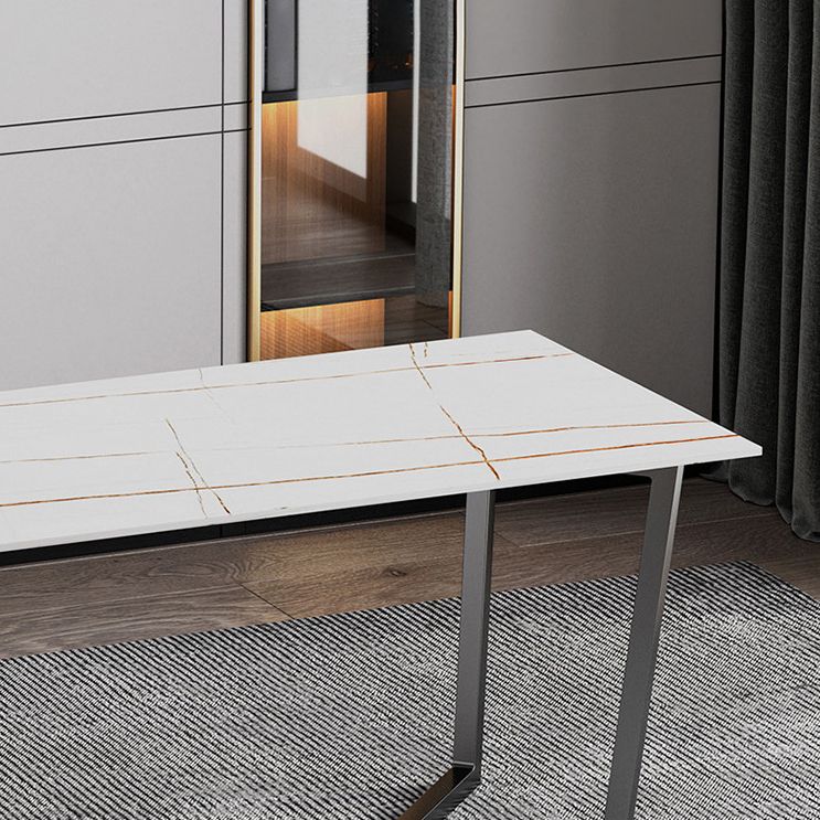 Modern Rectangle Stone Table Set 1/2/7 Pieces Dining Set for Kitchen Clearhalo 'Dining Room Sets' 'Dining Tables & Seating' 'dining_room_set' 'furn' 'furn_dining_room_set' 'Furniture' 'Kitchen & Dining Furniture' 1200x1200_3f518409-e330-47ea-aa8a-80cd4ecac592