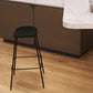Contemporary Contoured Seat Armless Bar Stools with Metal Legs