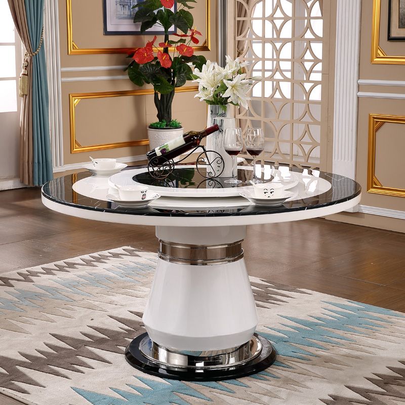 Victorian Style Round Dining Table Metal Pedestal Base Table for Dining Room Clearhalo ' dining_table' 'Dining Tables & Seating' 'Dining Tables' 'furn' 'furn_dining_table' 'Furniture' 'furniture_dining_table' 'Kitchen & Dining Furniture' 'kitchen&dining_furn' 'kitchen' 'kitchen_dining_table' 1200x1200_3f52db0d-677d-4030-8c8f-aade5f36d8ec