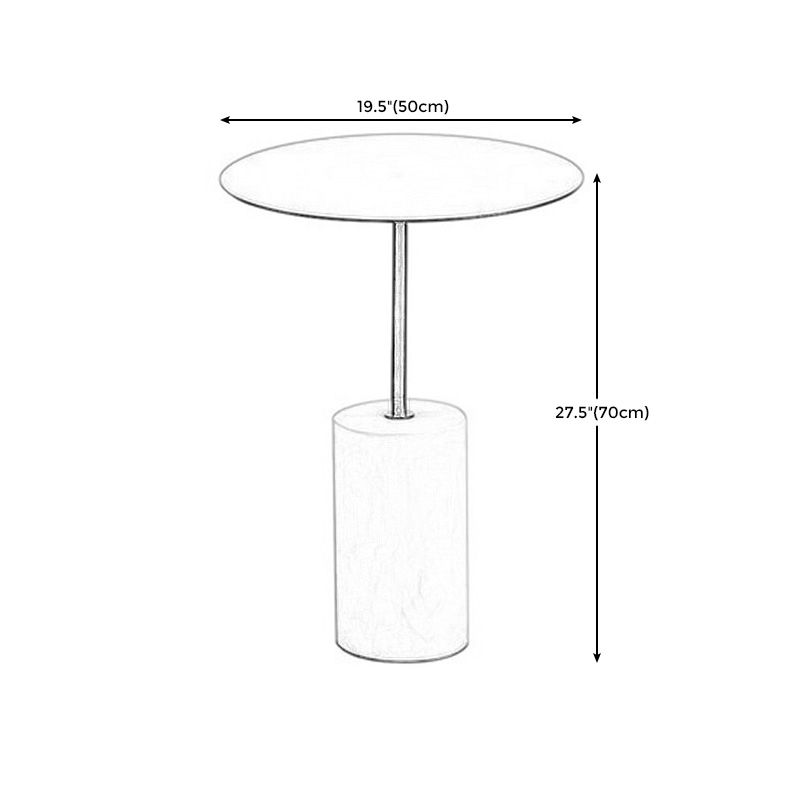 Modern Round Table Top Side End Table with Cement Pedestal Leg Clearhalo 'Coffee & Accent Tables' 'End & Side Tables' 'end_side_table' 'end_side_tables' 'furn' 'furn_end_side_tables' 'Furniture' 'furniture_end_side_table' 'Living Room Furniture' 1200x1200_3f531415-949f-44d2-adc8-a543f8076241
