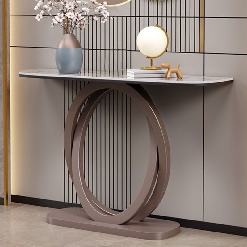 Mesa de acento de piedra contemporánea Mesa de la consola de sofá de la luna para el salón