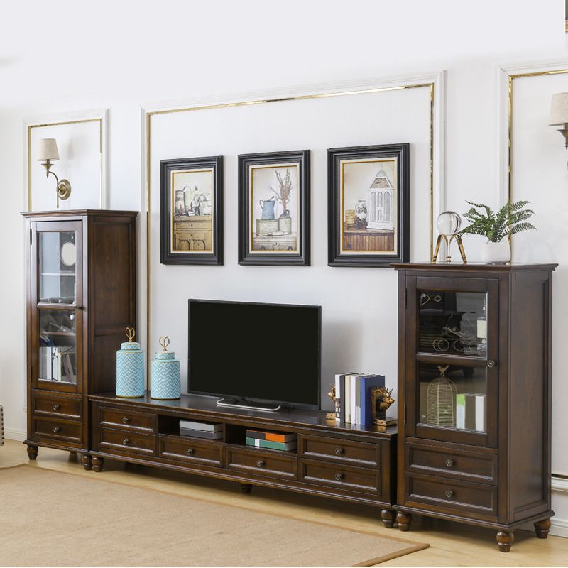 Traditional TV Media Console Solid Wood TV Console with 6 Drawers Clearhalo 'furn' 'furn_tv_stands_entertainment_centers' 'Furniture' 'Living Room Furniture' 'TV Stands & Entertainment Centers' 'TV Stands & Media Storage Furniture' 'tv_stands_entertainment_centers' 1200x1200_3f5630af-5710-44f5-9f7e-0190ccd84132