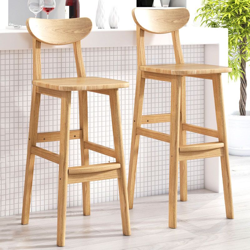 Scandinavian Milk Tea Shop Footrest Stool Matte Finish Solid Wood Bar Stool Clearhalo 'Bar Furniture' 'Bar Stools' 'bar_stools' 'furn' 'furn_bar_stools' 'Furniture' 'furniture_bar_stools' 'Kitchen & Dining Furniture' 1200x1200_3f56b671-2c71-4ea9-910d-6133559193db