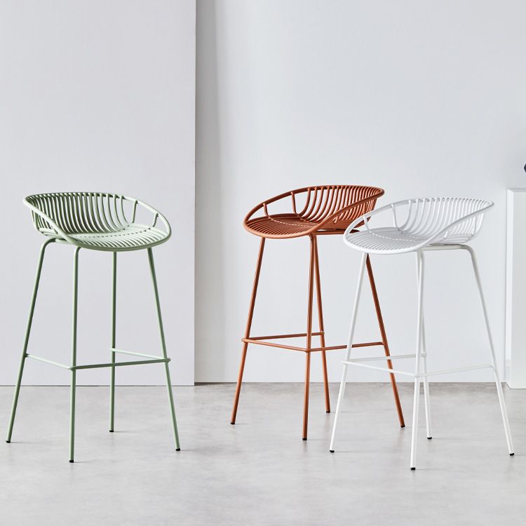 Modern Style Bar-stool Metal Counter Bar Stool with Metal Legs for Kitchen Clearhalo 'Bar Furniture' 'Bar Stools' 'bar_stools' 'furn' 'furn_bar_stools' 'Furniture' 'furniture_bar_stools' 'Kitchen & Dining Furniture' 1200x1200_3f57619e-b7c0-49d6-9786-46d72706ab0b