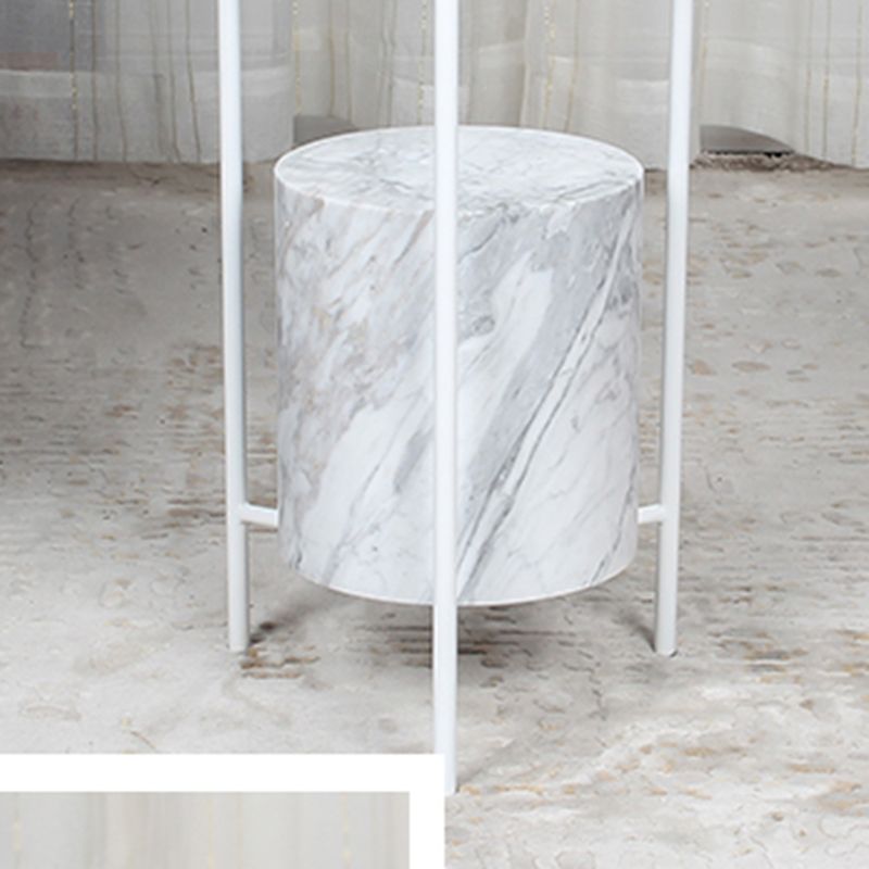 Triple Pin Round Side Table Mid-Century Metal Side End Table