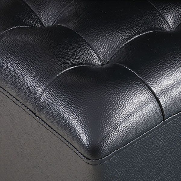 Fucile in pelle nera in pelle nera rettangolo colore puro standard interno