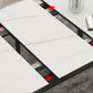 Extendable Sintered Stone Dining Table in White Modern Table with 4 Legs for Restaurant Clearhalo ' dining_table' 'Dining Tables & Seating' 'Dining Tables' 'furn' 'furn_dining_table' 'Furniture' 'furniture_dining_table' 'Kitchen & Dining Furniture' 'kitchen&dining_furn' 'kitchen' 'kitchen_dining_table' 1200x1200_3f5951df-2e64-48ee-b183-6d6d2313259e