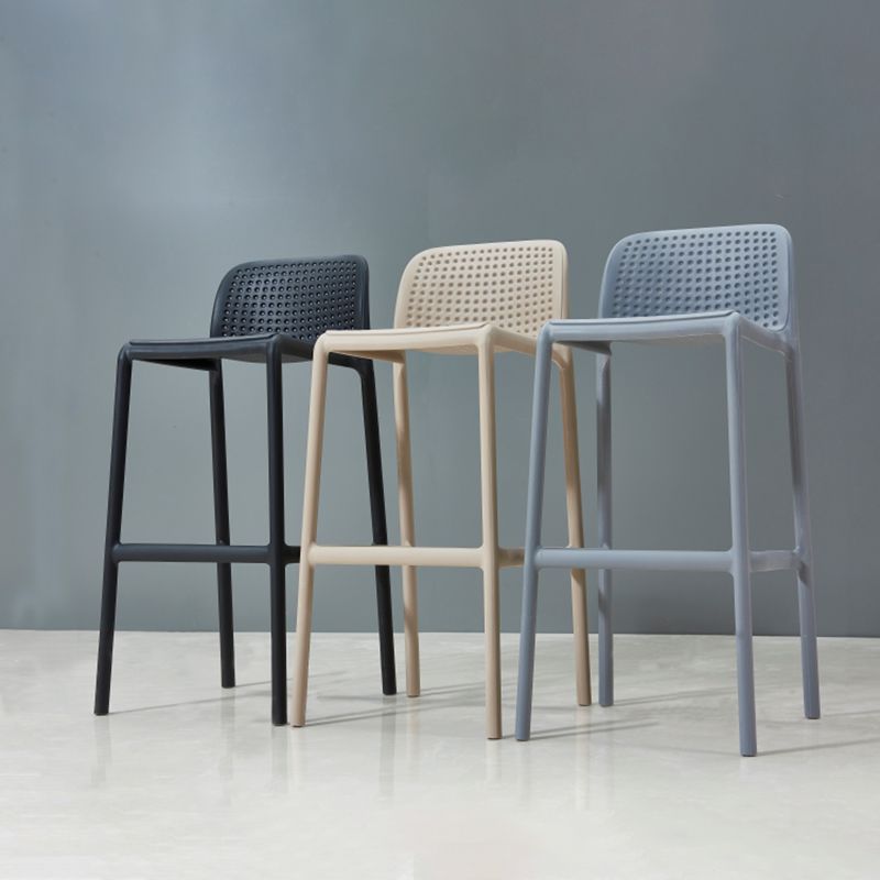Scandinavia Style Bar-stool PP Legs Rectangle Seat Barstool with Low Back for Kitchen Clearhalo 'Bar Furniture' 'Bar Stools' 'bar_stools' 'furn' 'furn_bar_stools' 'furniture_bar_stools' 'Kitchen & Dining Furniture' 'kitchen&dining_furn' 'kitchen' 'kitchen_furn' Furniture' 1200x1200_3f5aee2a-5185-4865-b191-7eb2449e205c
