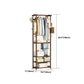 Modern Hall Stand Wood Free Standing No Distressed Coat Rack with Drawer