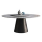 Contemporary Style Marble Table Round Pedestal Base Dining Table with Turntable Clearhalo ' dining_table' 'Dining Tables & Seating' 'Dining Tables' 'furn' 'furn_dining_table' 'Furniture' 'furniture_dining_table' 'Kitchen & Dining Furniture' 'kitchen&dining_furn' 'kitchen' 'kitchen_dining_table' 1200x1200_3f5d090c-2f97-4d31-927f-e2e76c02b491