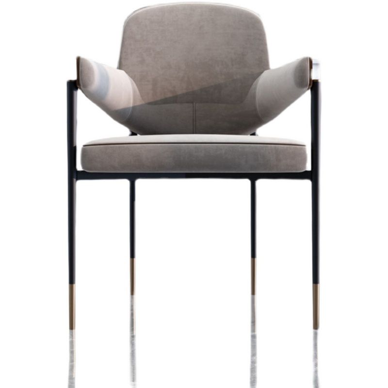 Silla de comedor de metal silla de acento de comedor sin brazo sin brazo