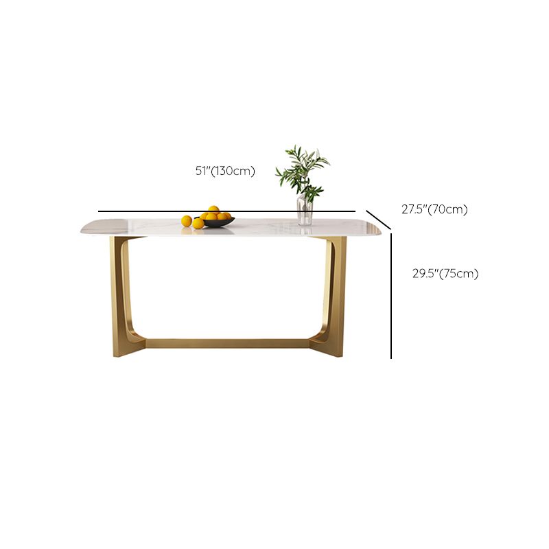 Glam Eetkamerset 1/4/6-delig Gouden roestvrijstalen frame eettafel en stoelen