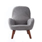 Chaise de bras de linge 23,62 "L x 21,65" W fauteuil accent à quatre jambes de base pour le salon