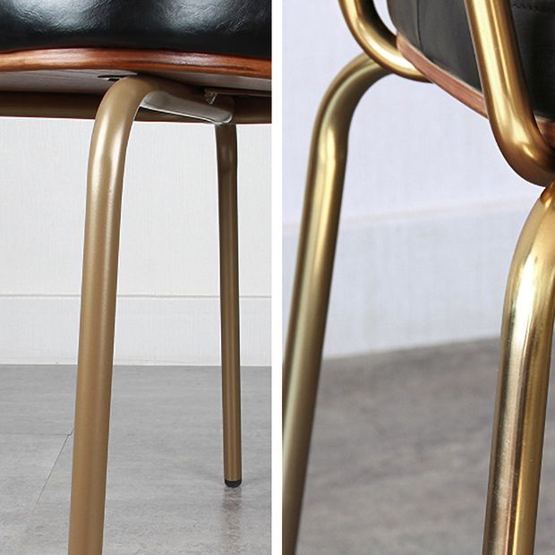 Industrial Style PU Leather Dining Chairs Open Back Dining Armless Side Chairs Clearhalo ' kitchen&dining_furn' 'Dining Chairs' 'Dining Tables & Seating' 'dining_chair' 'furn' 'furn_dining_chair' 'Furniture' 'furniture_dining_chair' 'Kitchen & Dining Furniture' 'kitchen' 1200x1200_3f621fca-1294-4c88-ac69-055db4ec2024