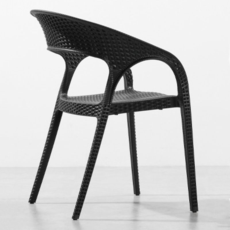 Eigentijdse open rug eetkamerstoel plastic stapelbare eetgelegenheden stoel