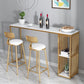 Industrielles 1/3-teiliges Bartisch-Set, rechteckiger Steintisch für Wohnzimmer