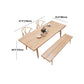 Mesa de comedor de rectángulo de madera natural Ceniza Mesa moderna con 4 patas